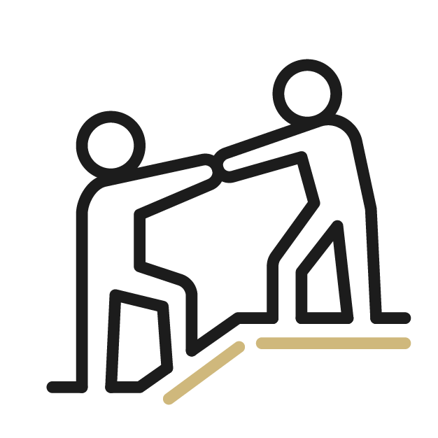 person supporting another person