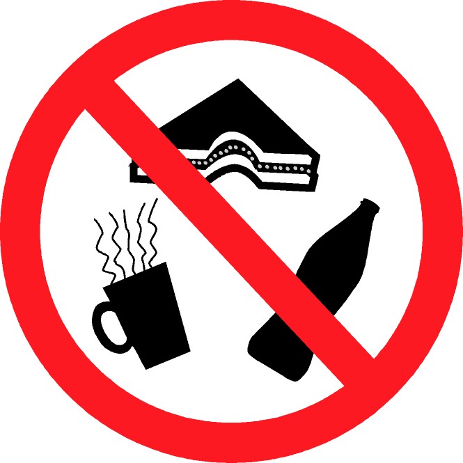No food or drinks sign