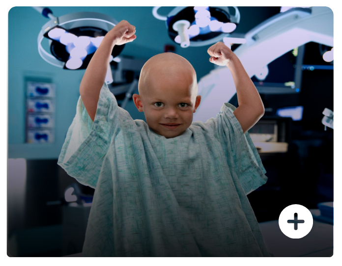 Pediatric Cancer Patient with Plus Sign