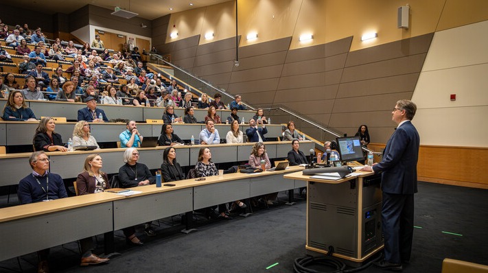 Vice Chancellor for Research Thomas Flaig, MD, presenting the 2025 State of Research Address