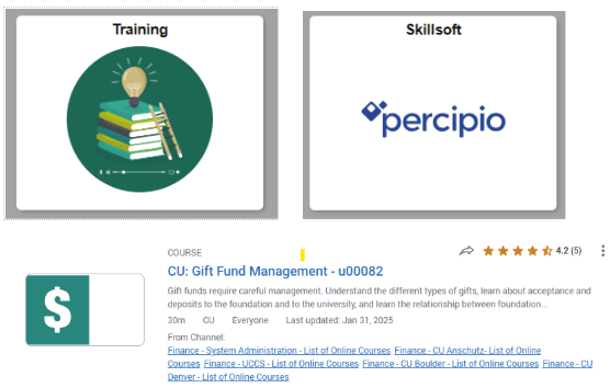 Training in Percipio