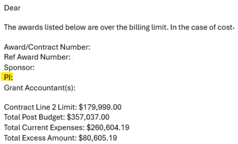 Over Billing Limit Header